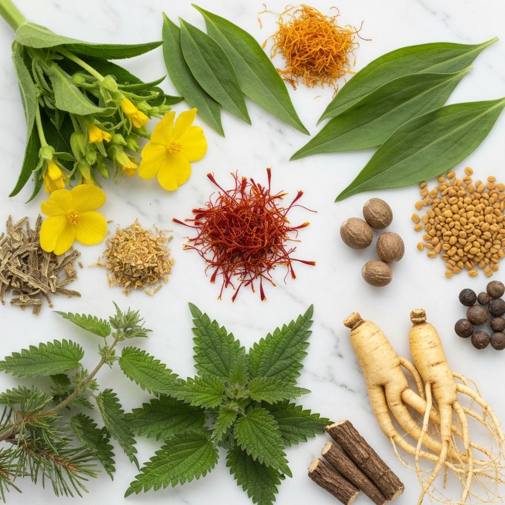 9 natürliche Wirkstoffe in VIRIL UP – Tribulus, Damiana, Safran und mehr